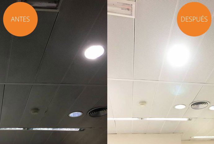 limpieza de techos modulares